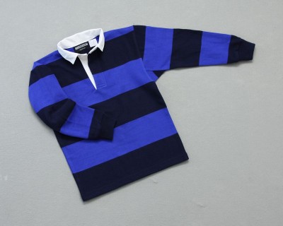 Kid's College Stripe Rugby Navy Royal