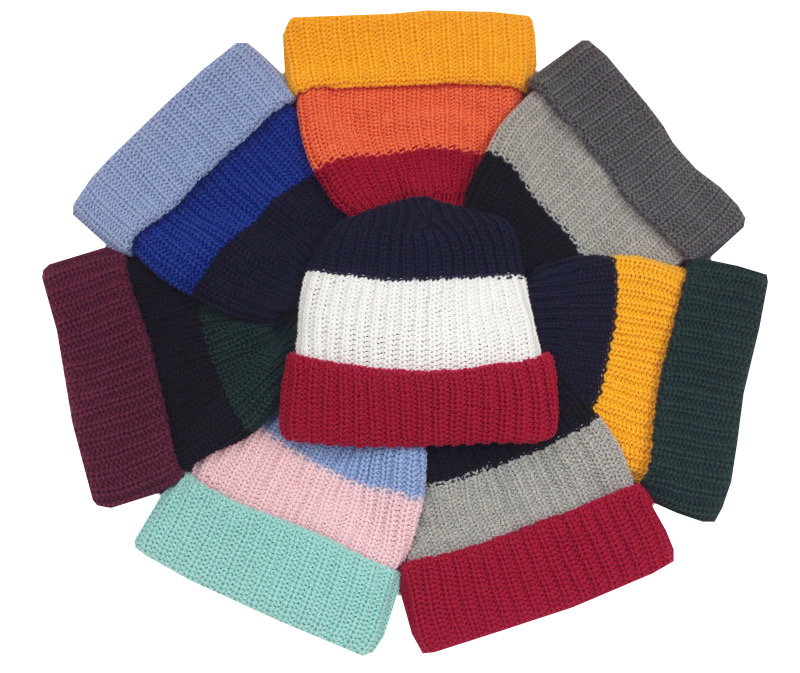 Color Block Knit Hat