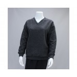 Wms Hobnail V-Neck Graphite