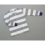 Wms Track Stripe Rugby Natural Indigo