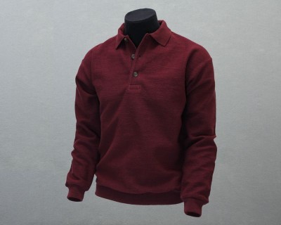 Mens Hobnail Polo Burgundy