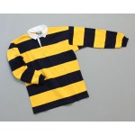 Wms College Stripe Rugby Navy Gold