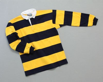 Wms College Stripe Rugby Navy Gold