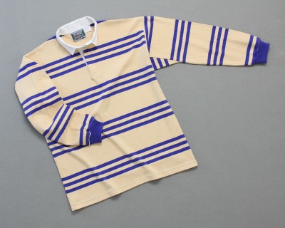 Mns Track Stripe Rugby Banana Royal