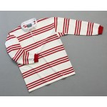 Mns Track Stripe Rugby Natural Red