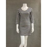 Wms Fine Gauge Dress Natural/Navy