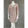 Wms Fine Gauge Dress Natural/Red/Navy