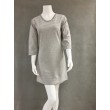 Wms Fine Gauge Dress Smokey/Oatmeal