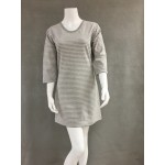 Wms Fine Gauge Dress Smokey/Oatmeal