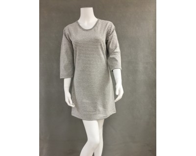 Wms Fine Gauge Dress Smokey/Oatmeal