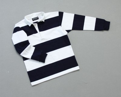 Kid's College Stripe Rugby Navy White