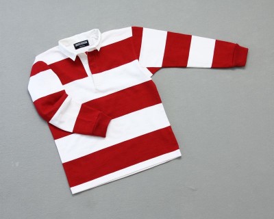 Kid's College Stripe Rugby Red White