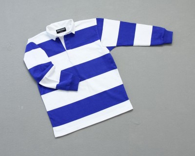 Kid's College Stripe Rugby Royal White