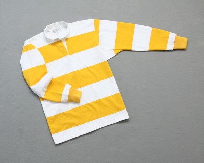 Wms College Stripe Rugby Gold White