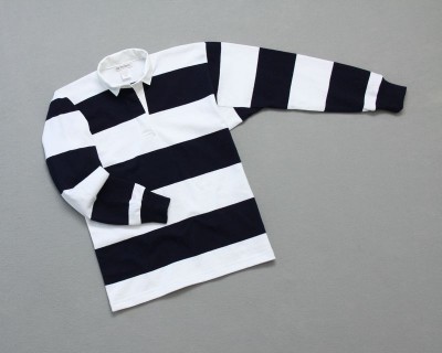 Wms College Stripe Rugby Navy White