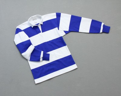 Wms College Stripe Rugby Royal White