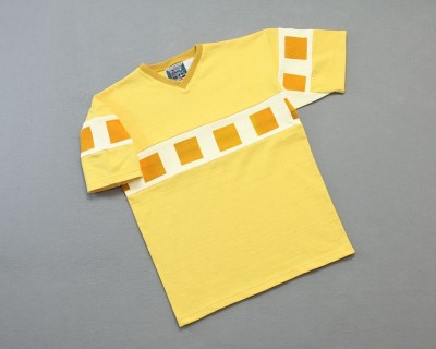 Men's ???? Short Sleeve V-Neck Yellow