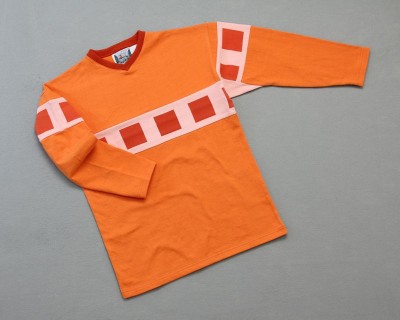 Men's ???? Long Sleeve V-Neck Orange