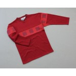 Men's ???? Long Sleeve V-Neck Red