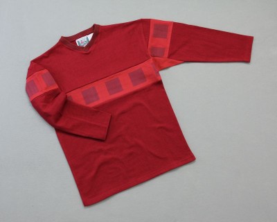 Men's ???? Long Sleeve V-Neck Red