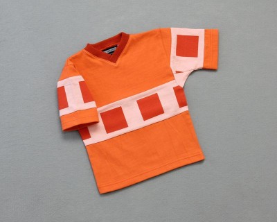 Kid's ???? Short Sleeve V-Neck Orange