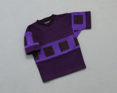 Kid's ???? Short Sleeve V-Neck Purple