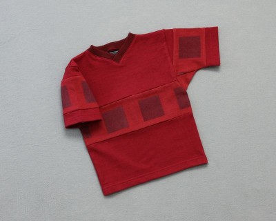 Kid's ???? Short Sleeve V-Neck Red