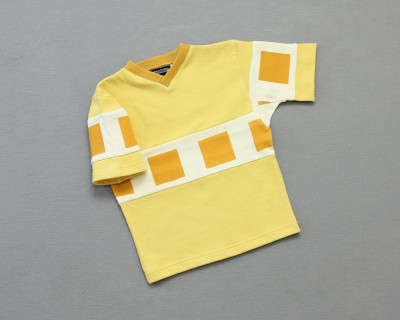 Kid's ???? Short Sleeve V-Neck Yellow