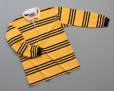 Mns Track Stripe Rugby Gold Navy