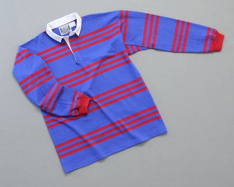 Mns Track Stripe Rugby Lapis Red